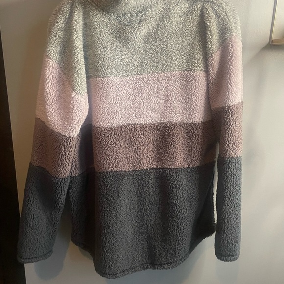 Striped Sherpa Pullover - Picture 2 of 3